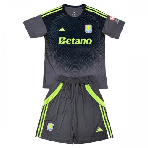 Conjunto Aston Villa Guarda Redes 2025-26 Preta - Criança Conjunto Aston Villa Guarda Redes 2025-26 Preta - Criança